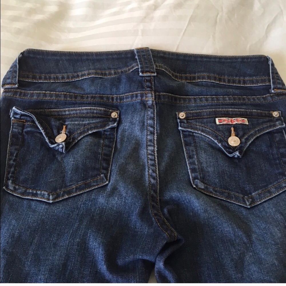 Hudson clap jeans.